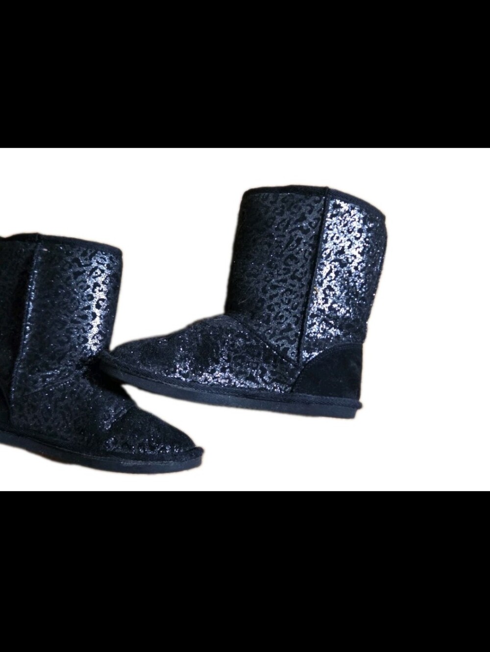 Kids Sparkle Winter Boots - Black Sz 3